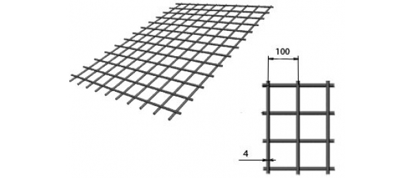 Сетка сварная (дорожная) 100х100х4мм 1,5х2м купить с доставкой в Сергиевом Посаде
