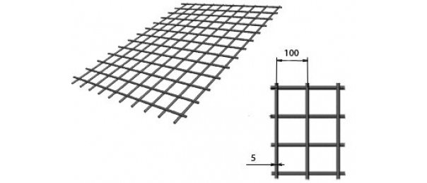 Сетка сварная (дорожная) 100х100х5мм 1,5х2м купить с доставкой в Сергиевом Посаде