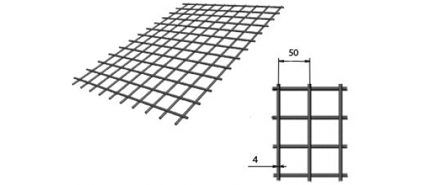 Сетка сварная (дорожная) 50х50х4мм 1х2м купить с доставкой в Сергиевом Посаде
